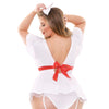 Curve Beside Nurse Set w/Dress, Nurse's Hat & Panty - White