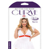 Curve Beside Nurse Set w/Dress, Nurse's Hat & Panty - White