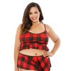 Curve Noelle Crop Cami & Shortie Set - Red/Black