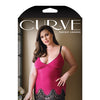 Curve Melanie Lace Trim Chemise & G-String Raspberry