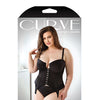 Curve Sloan Cropped Bustier Top & Panty Black 1X/2X