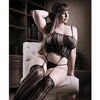 Sheer Fantasy Black Magic Cami Top with Attached Stockings Black QN