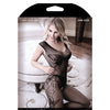 Sheer Fantasy Dark Monarch Butterfly Knit Bodystocking w/Open Crotch Black O/S -