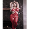 Sheer Unforgettable Cut Out Bodystocking Red QN
