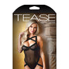 Tease Serafina Strappy Playsuit w/Snap Crotch - Black
