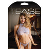 Tease Venus Halter Cutout Lace Bra & Gartered Panty - Lilac