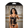 Tease Riley Net Bra, Waist Cincher & Panty Black L/XL