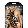 Vixen Unravel Me High Neck Bodysuit - Black
