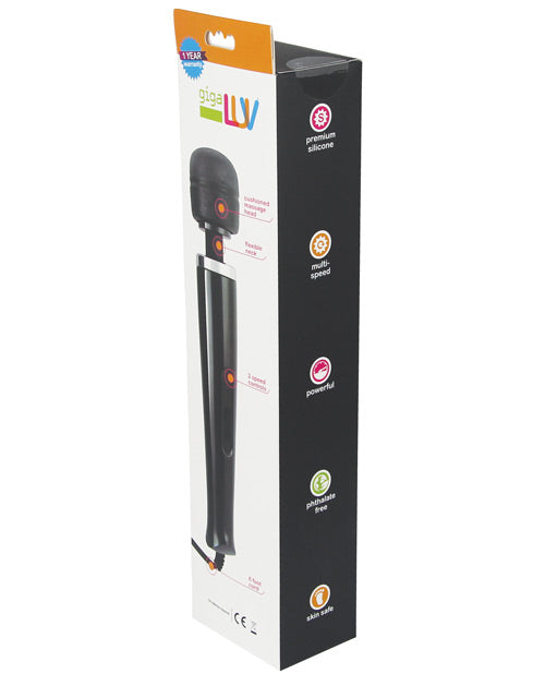 GigaLuv Chirapsia Power Wand w/10' Cord - 10 Function Black