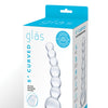 Glas 5" Curved Glass Beaded Dildo