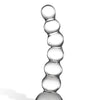 Glas 5" Curved Glass Beaded Dildo