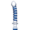 Glas 10"  Mr. Swirly Double Ended Glass Dildo & Butt P