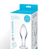 Glas 4" Classic Butt Plug - Clear