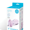 Glas 5" Rosebud Glass Butt Plug - Pink