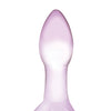 Glas 5" Rosebud Glass Butt Plug - Pink