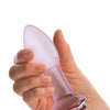 Glas 5" Rosebud Glass Butt Plug - Pink
