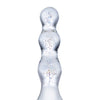 Glas Triple Play Beaded Butt Plug - Clear