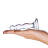 Glas Triple Play Beaded Butt Plug - Clear