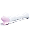 Glas 8" Sweetheart Glass Dildo - Pink/Clear