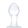 Glas 3.5" Bling Bling Glass Butt Plug - Clear