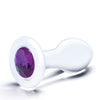 Glas 3.5" Bling Bling Glass Butt Plug - Clear