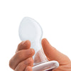 Glas 3.5" Bling Bling Glass Butt Plug - Clear
