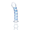 Glas 10" Twister Dual Ended Dildo - Blue