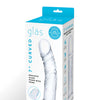 Glas 7" Realistic Curved Glass Dildo w/Veins - Clear