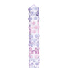 Glas 9" Purple Rose Nubby Glass Dildo - Purple/Pink