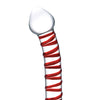 Glas 8" Mr. Swirly Glass Dildo - Red