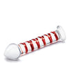 Glas 8" Mr. Swirly Glass Dildo - Red