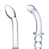 Glas 2 pc G-Spot Pleasure Glass Dildo Set - Clear