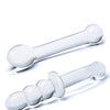 Glas 2 pc G-Spot Pleasure Glass Dildo Set - Clear