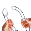 Glas 2 pc G-Spot Pleasure Glass Dildo Set - Clear