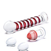 Glas 4 pc Mr. Swirly Set w/Glass Kegal Balls & 3.25" Butt Plug - Red
