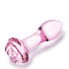 Glas 3 pc Rosebud Butt Plug Set - Pink