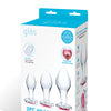 Glas 3 pc Heart Jewel Glass Anal Training Kit
