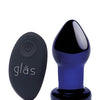 Glas 3.5" Rechargeable Vibrating Butt Plug - Blue