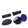 Glas 3.5" Rechargeable Vibrating Butt Plug - Blue