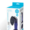 Glas 4" Rechargeable Vibrating Dotted G Spot/P Spot Plug - Blue