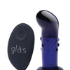 Glas 4" Rechargeable Vibrating Dotted G Spot/P Spot Plug - Blue