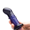 Glas 4" Rechargeable Vibrating Dotted G Spot/P Spot Plug - Blue
