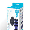 Glas 3.5" Rechargeable Vibrating Beaded Butt Plug - Blue