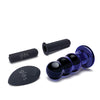 Glas 3.5" Rechargeable Vibrating Beaded Butt Plug - Blue