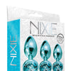 Nixie Metal Butt Plug Trainer Set w/Inlaid Jewel - Blue Metallic