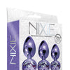 Nixie Metal Butt Plug Trainer Set w/Inlaid Jewel - Purple Metallic