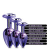 Nixie Metal Butt Plug Trainer Set w/Inlaid Jewel - Purple Metallic