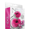 Nixie Metal Butt Plug w/Inlaid Jewel & Fur Cuff Set - Pink Metallic