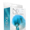 Nixie Metal Butt Plug w/Faux Fur Tail - Blue Metallic