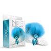 Nixie Metal Butt Plug w/Faux Fur Tail - Blue Metallic